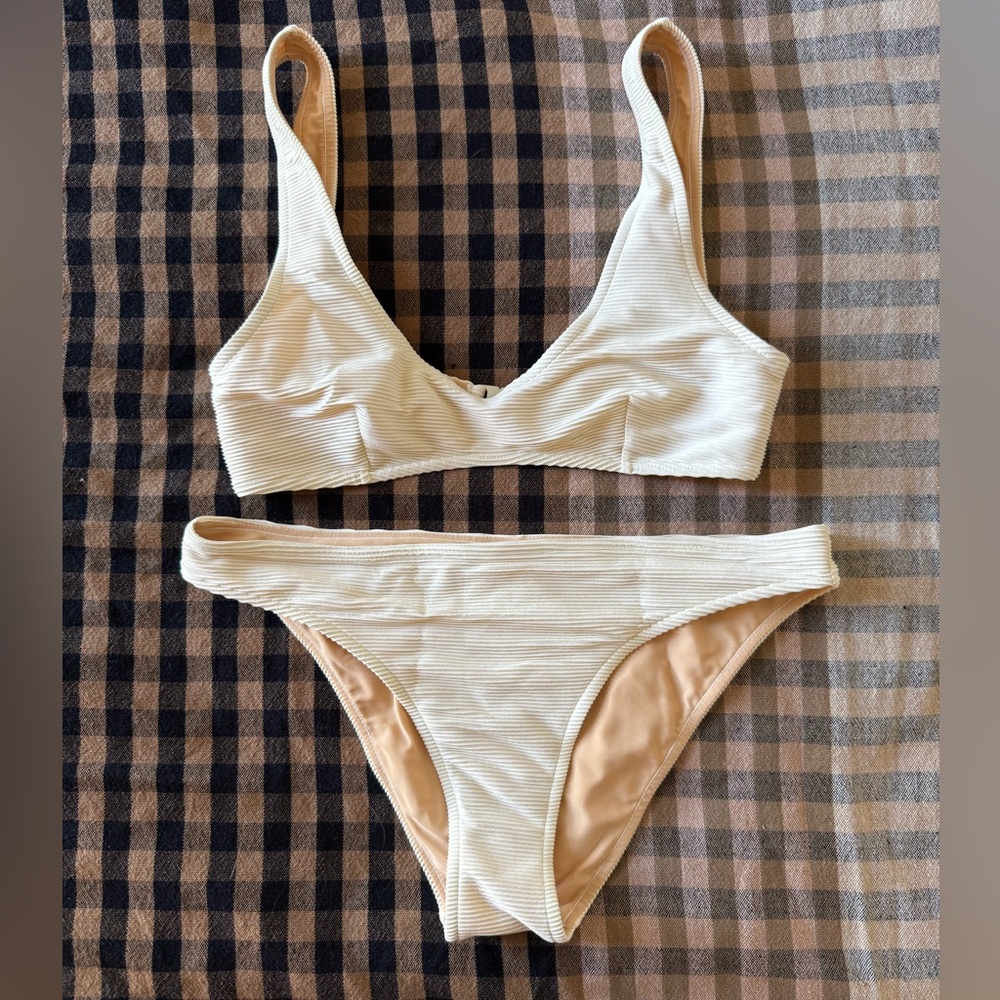 Zulu & Zephyr Ivory Ribbed Bikini